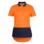Womens Hi Vis Short Sleeve Drop Tail Polo