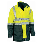 Hi Vis 4 in 1 Two Tone Breathable Jacket with Vest and 3M R/Tape
