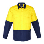 Mens Rugged Cooling Hi Vis Spliced Shirt