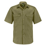 Mens Lightweight Short Sleeve Vented Cotton Drill Shirt