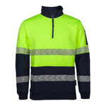 Mens Hi Vis ½ Zip Segmented Tape Fleece