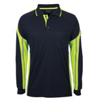 Mens Street Panel Long Sleeve Polo