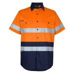 Mens Hi Vis (D+N) Short Sleeve 150G Work Shirt