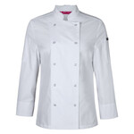Womens Long Sleeve Snap Button Chef Jacket 