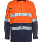 Mens Hi Vis (D+N) Long Sleeve 190G Shirt