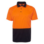 Mens Hi Vis Non Cuff Traditional Polo